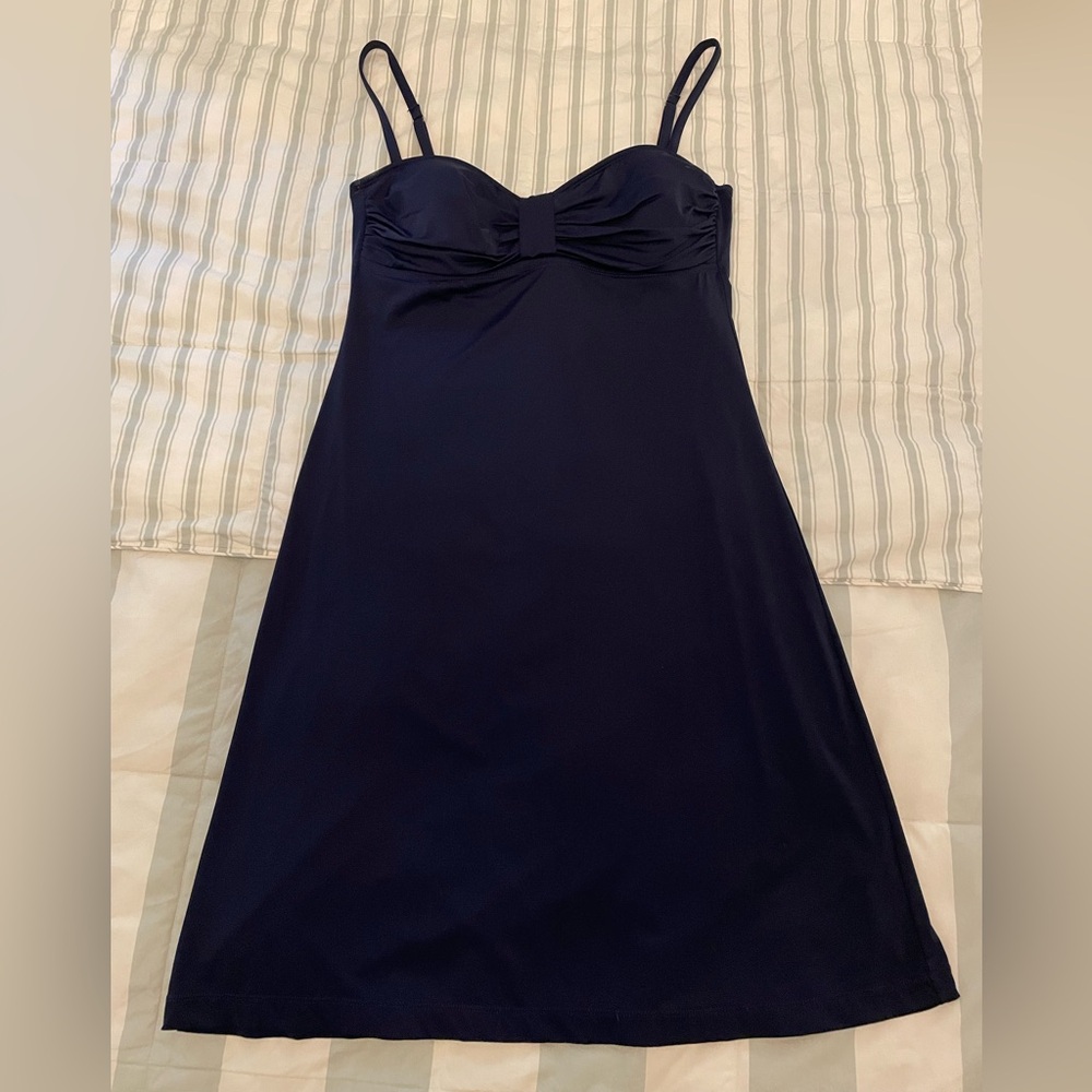 Tommy Bahama Pearl Solids Navy Swim SPF Dress